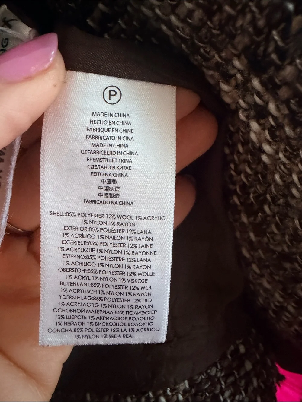 Michael Kors Gray Textured Tweed Collarless Jacket